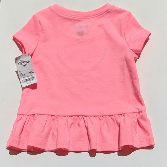 Toddler Oshkosh Short Sleeves Pink Top - Picture 2 of 5
